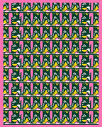 Playful Yellow Flamingo Pink Geometric Rug