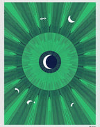 Emerald Green Celestial Eye Rug