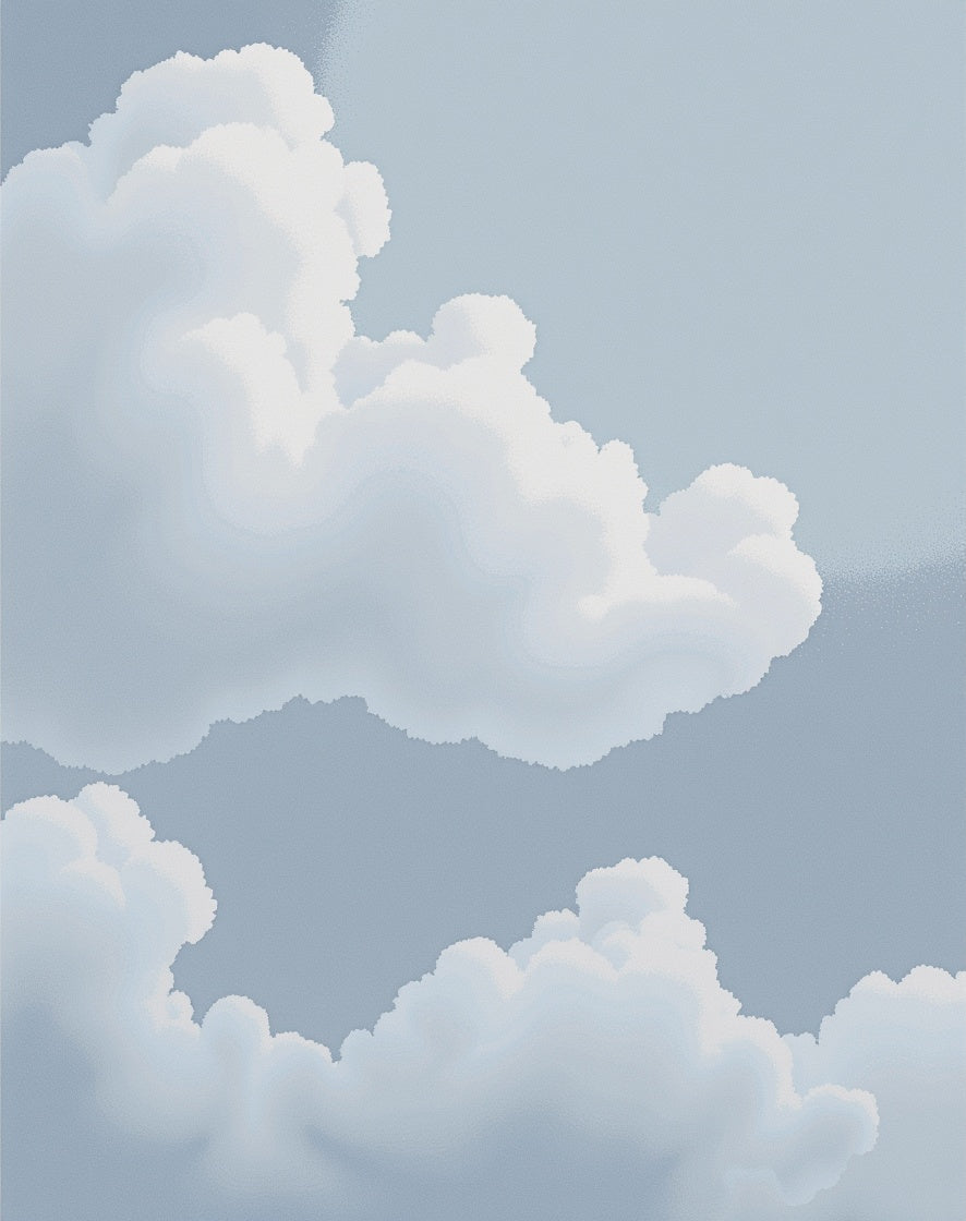 Soft White Cloudscape Sky Rug