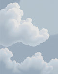Soft White Cloudscape Sky Rug