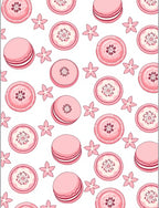 Sweet Pink Macaron Flower Cluster Rug