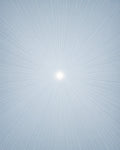 Pale Blue Sunburst Radial Lines Rug