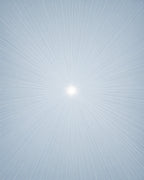 Pale Blue Sunburst Radial Lines Rug