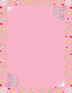 Pink Floral Sunburst Aborigine Art Rug