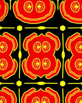 Red and Yellow Ochre Figurative Rug