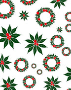 Festive Green Berry Wreath Arrangement Rug