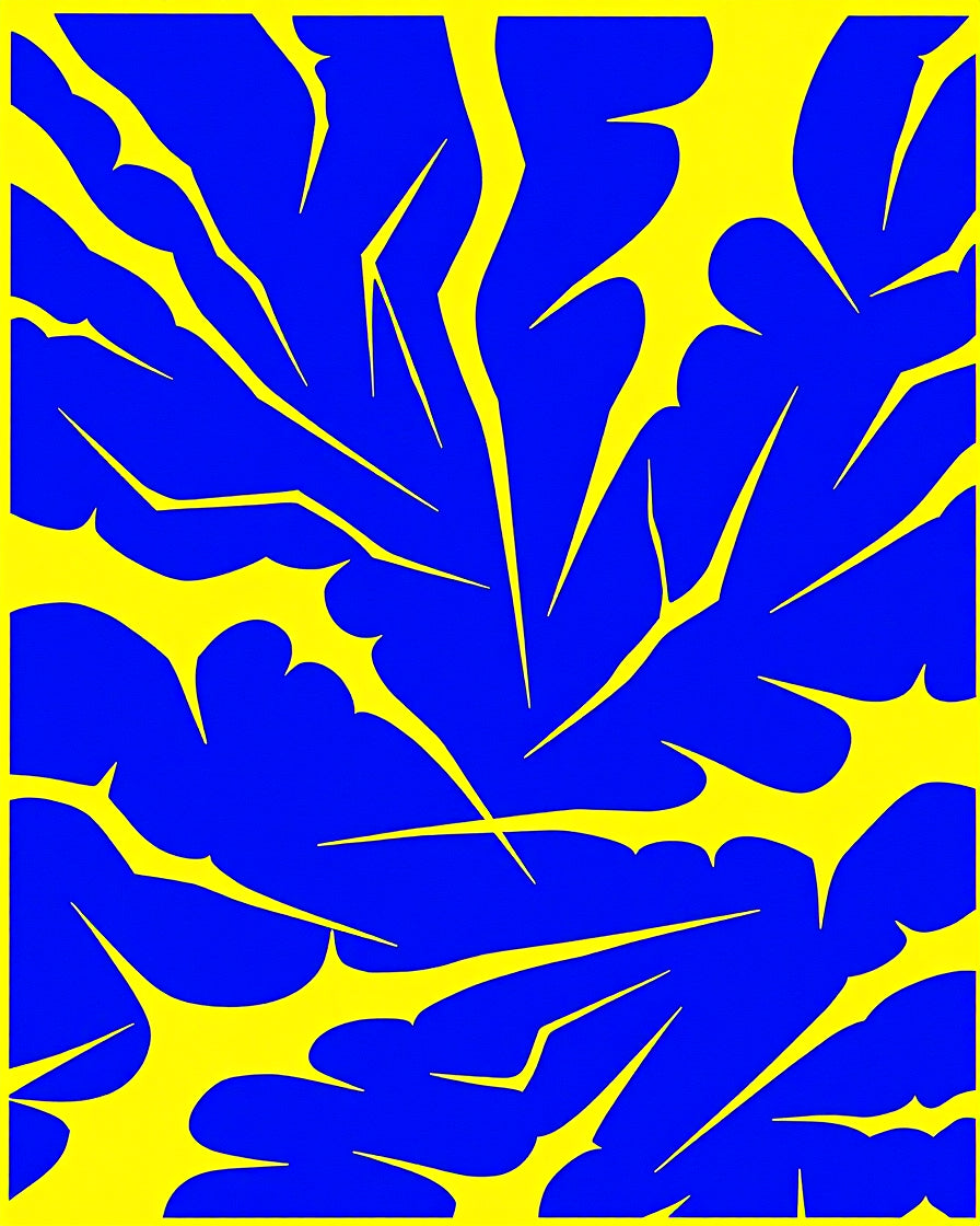 Bold Blue Yellow Abstract Splatter Rug