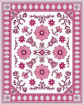 Pink Floral Vine Arrangement Rug