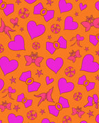 Love Hearts Butterflies And Bows Rug
