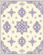 Lavendar Ornate Symmetry Medallion Rug