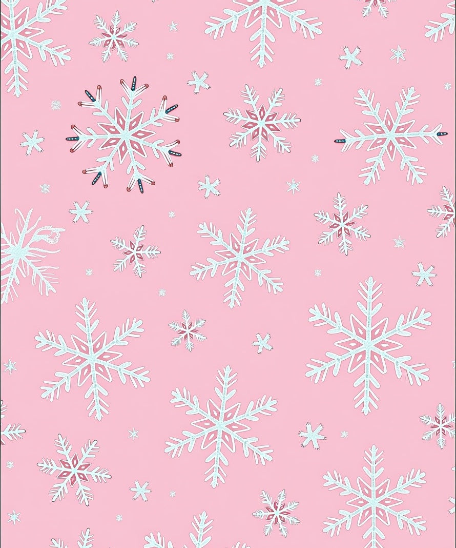 Pink Snowflake Winter Wonder Rug