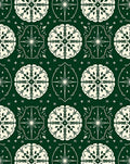 Dark Green Cream Mandala Collection Rug