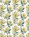 Golden Yellow Floral Vine Art Rug
