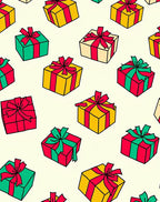 Red Green Yellow Gift Boxes Repeating Rug