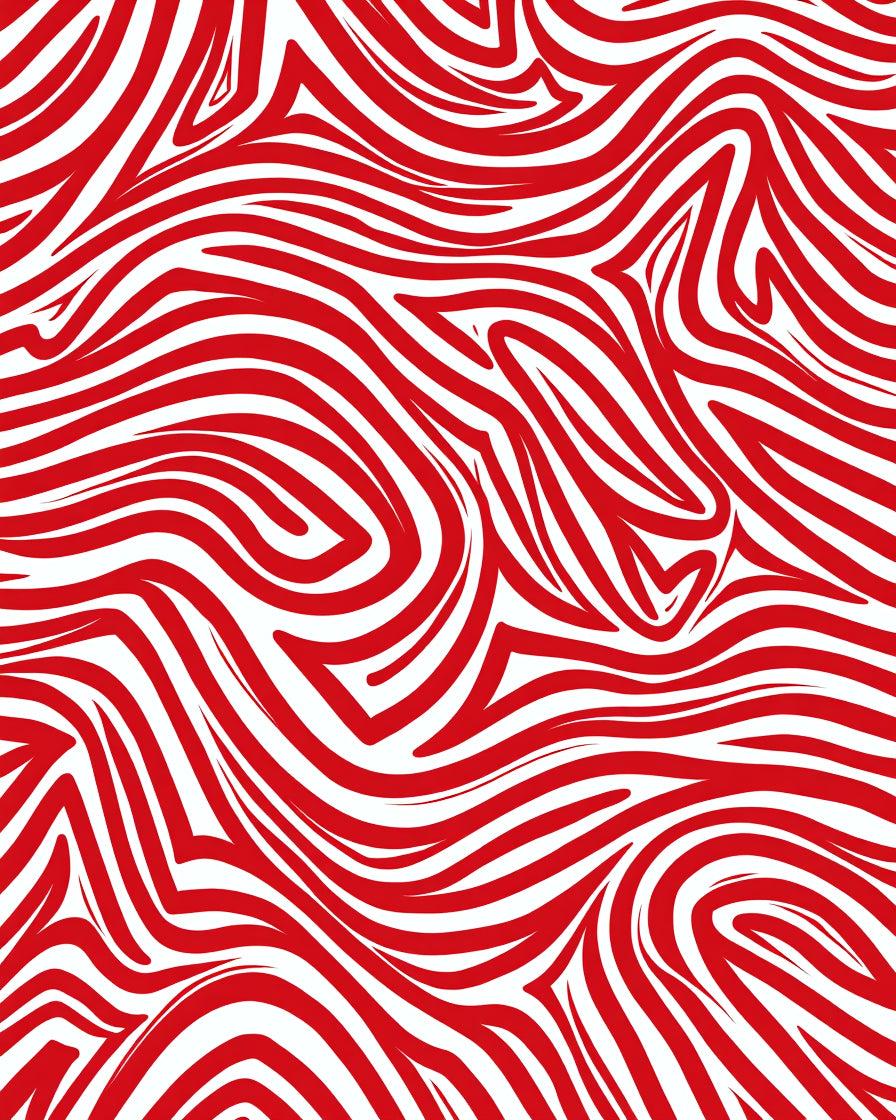 Bold Red Abstract Zebra Stripes Rug