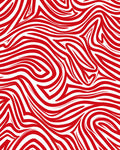 Bold Red Abstract Zebra Stripes Rug