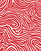 Bold Red Abstract Zebra Stripes Rug