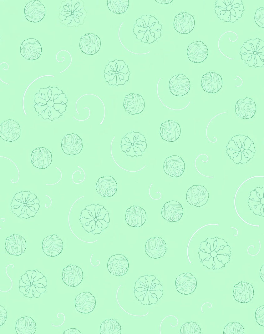Mint Green Floral Scatter Rug
