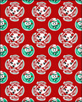 Retro Whimsical Clown Red Green Rug