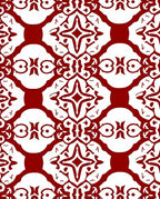 Rich Crimson Arch Medallion Rug