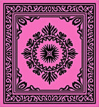 Bold Pink Botanical Medallion Rug
