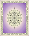 Vintage Lavender Floral Medallion Rug
