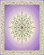 Vintage Lavender Floral Medallion Rug