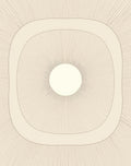 Cream Radiating Sunburst Frame Rug