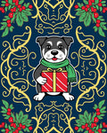Cute Dog Red Gift Festive Background Rug