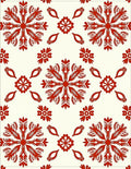 Crimson Floral Medallion Cream Rug