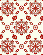 Crimson Floral Medallion Cream Rug