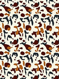 Terra Cotta Abstract Organic Shapes Rug