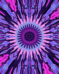 Vibrant Purple Pink Radial Burst Rug