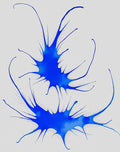 Bold Blue Splatter Abstract Splash Rug