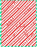 Diagonal Red Swirl Ribbon Stripe Rug