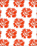 Bold Orange Floral Bloom Rug