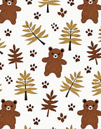Woodland Bear Paw Tree Medley Rug