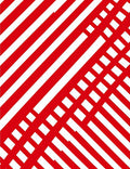 Bold Red White Diagonal Crossing Lines Rug