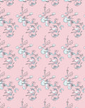 Pastel Pink Whimsical Bird Floral Rug