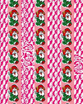 Festive Red Santa Holly Stripes Rug