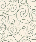 Swirling Vines Botanical Cream Rug