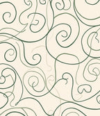 Swirling Vines Botanical Cream Rug