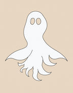 Spooky White Ghost Tentacle Aura Rug