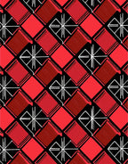 Bold Red Diamond Abstract Lines Rug