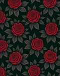 Red Rose Botanical Medallion Rug