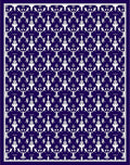 Indigo White Classical Symmetry Arrangement Rug