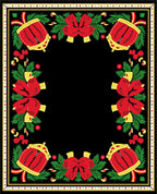 Red Drum and Bow Holiday Border Rug