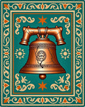 Copper Bell Teal Ornate Floral Rug