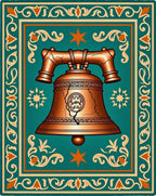 Copper Bell Teal Ornate Floral Rug