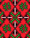 Vibrant Holly Berry Festive Repeat Rug
